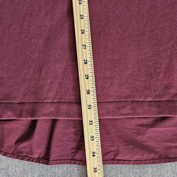 Zara Sweater Dress Womens M Burgundy LS Strech Pleated Back Short Preppy - Picture 6 of 16